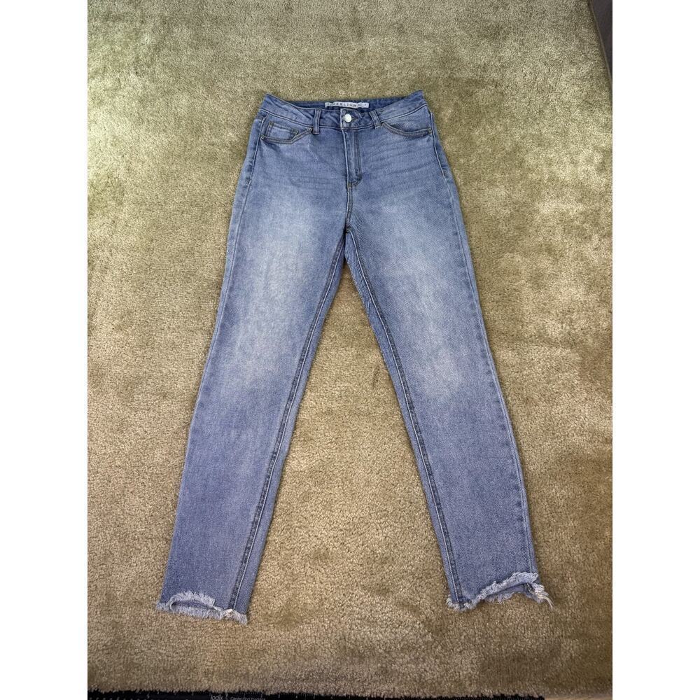 Tinseltown Skinny Jeans Women's Size 7 Blue High Rise Distressed Stretch C479